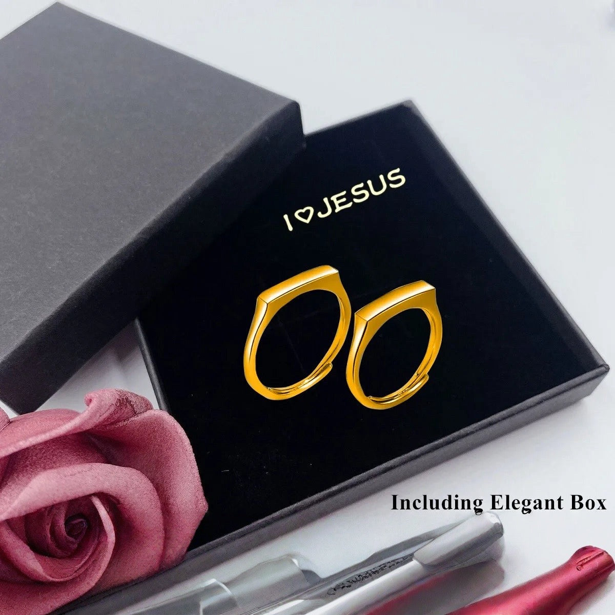 I Love Jesus Projection Ring