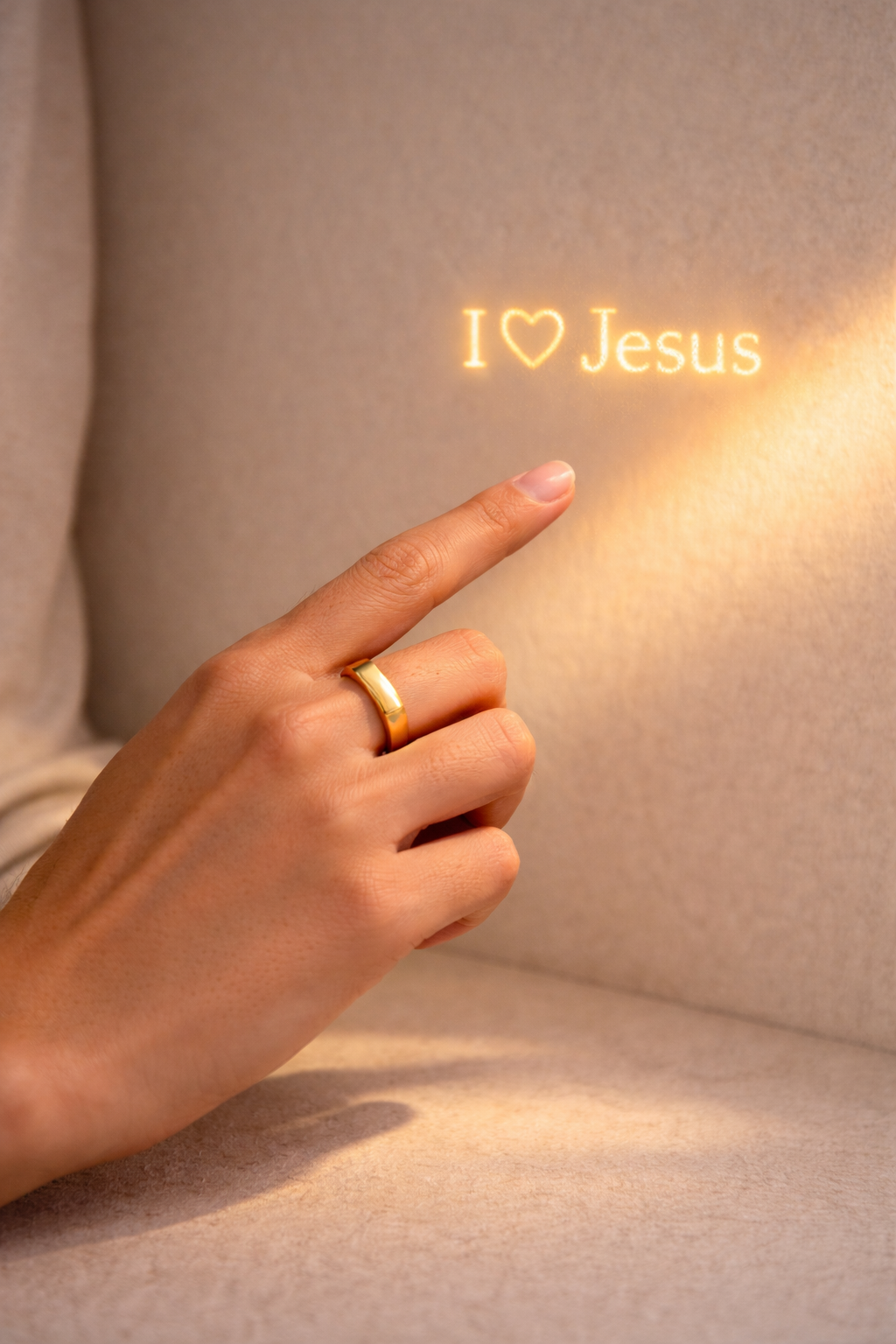 I Love Jesus Projection Ring