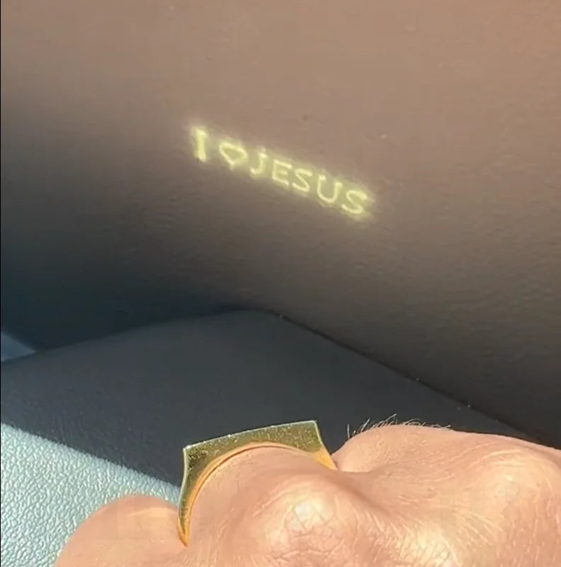 I Love Jesus Projection Ring