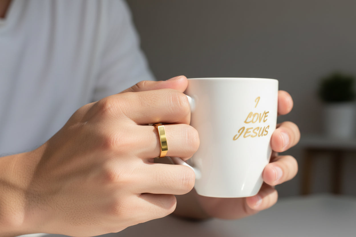 I Love Jesus Projection Ring