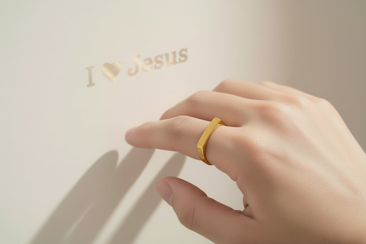 I Love Jesus Projection Ring